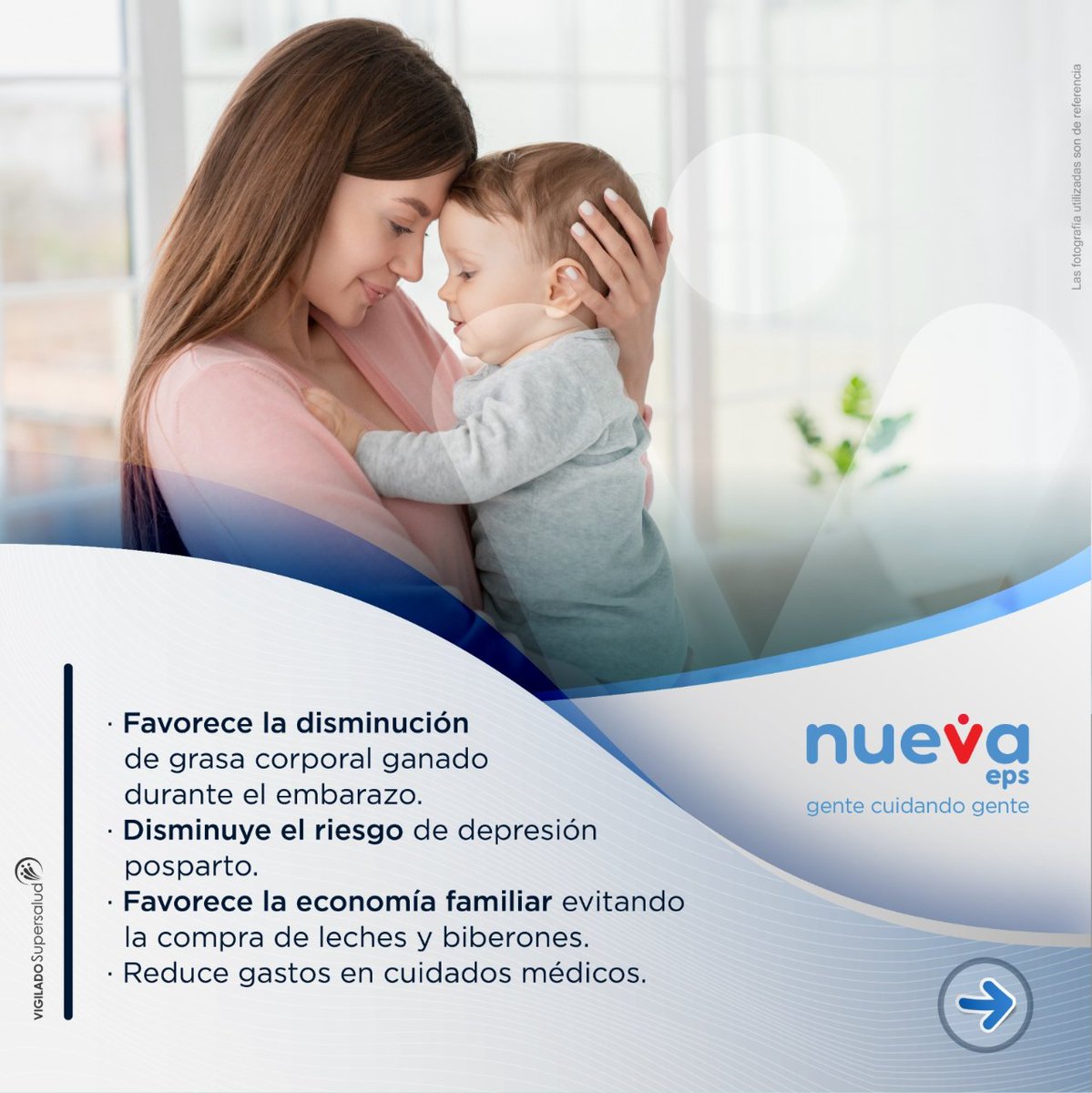 NuevaEPSCol's tweet photo. #LactanciaMaterna👩🏻‍🍼| En NUEVA EPS te contamos algunos de los beneficios que trae la lactancia para las mamás🍼. https://t.co/KsZpBavTix