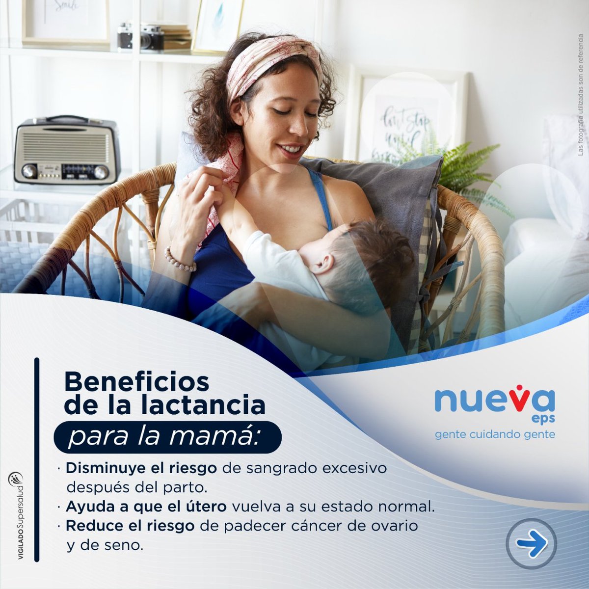 NuevaEPSCol's tweet photo. #LactanciaMaterna👩🏻‍🍼| En NUEVA EPS te contamos algunos de los beneficios que trae la lactancia para las mamás🍼. https://t.co/KsZpBavTix