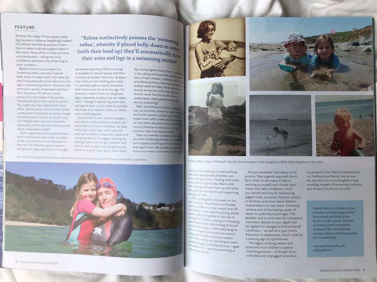 Look what arrived today! The latest issue of @outdoor_swimmer magazine, in which I write about swimming, family and teaching.

#seaswimming #wildswimming #loveswimming #swimmers #swimmerslife #Swim #learntoswim #waterconfidence #sea #Cornwall #family