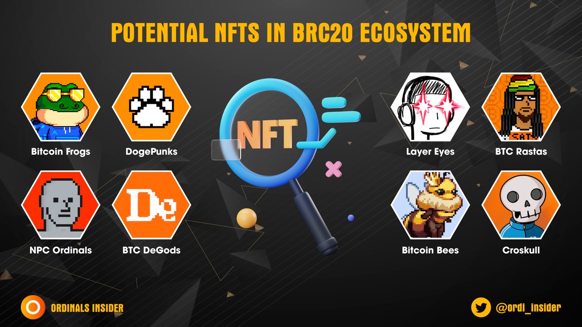 Potential NFTs in #BRC20 ecosystem you should follow up 🚀🚀🚀

Join the community of artists, collectors, and enthusiasts to embrace the future of #NFTs  🔥

#Ordinals #OrdinalsNFT #OrdinalsBTC