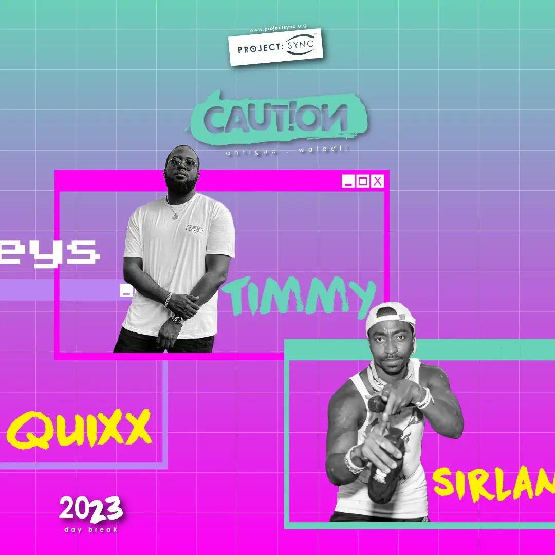 CautionExp's tweet photo. The Disc Jockey Line-Up | #CautionDayBreak #AntiguaJouvert2023 #ProjectSync https://t.co/UZaSEck0rr
