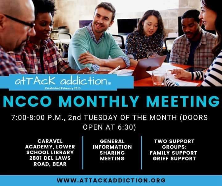 Tylers_atTAcK's tweet photo. During our monthly NCCo meeting, starting at 7 p.m. Tues, Aug. 8, at Caravel Academy in Bear, we will:
* Finalize our International Overdose Awareness Day event Aug. 30 in Newark.
* Hear an update on planning for the Oct. 19 gala.
* And discuss funding updates.
All are welcome. https://t.co/QqjBEKkxBD