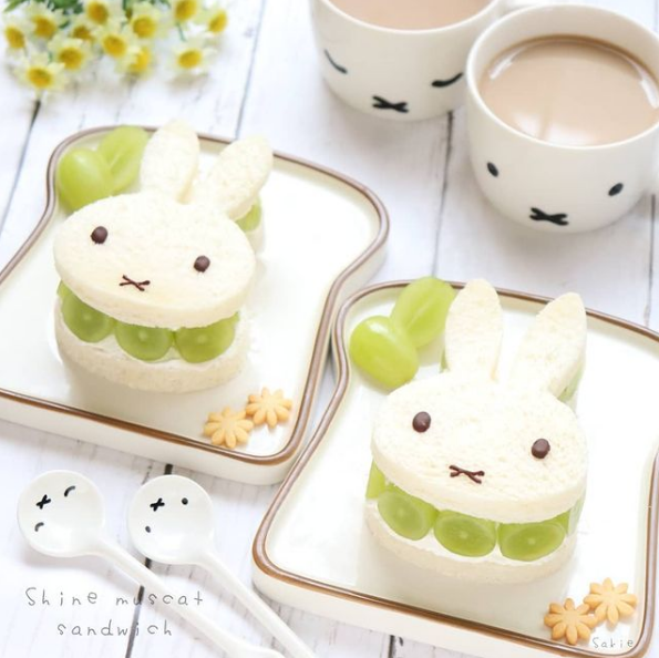 daily_dolce's tweet photo. Miffy grape desserts made by ske.f https://t.co/0p5SlxmxE3