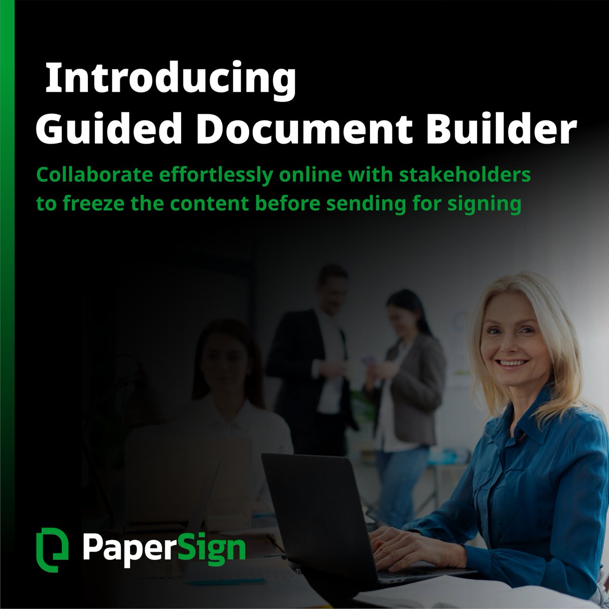 PapersignLtd's tweet photo. 📄 Guided Document Builder lets you prepare a document collaboratively, online between the stakeholders (one or more).

This helps you bring everyone onto the same page before the document is uploaded, prepared, shared for signature - https://t.co/0EOEo1DIRs