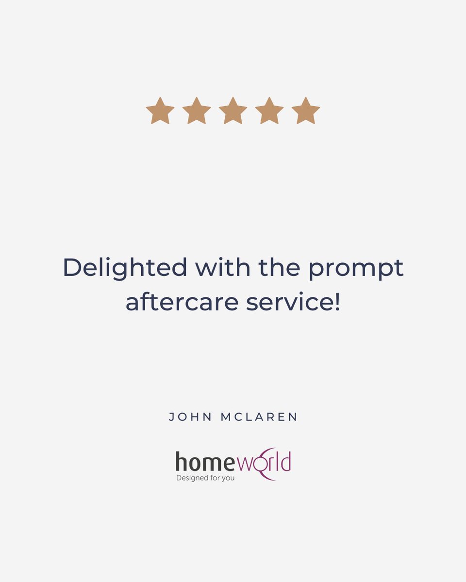 Homeworlduk's tweet image. 🌟 John McLaren's 5-star review 🌟

"Delighted with the prompt aftercare service!" John praises Homeworld's helpful and friendly staff, making them a top choice for home improvements. #kitchens #kitchensofinsta