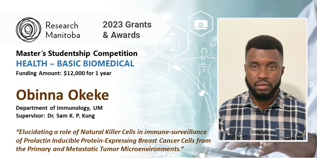 Dept of Immunology @ UofM (@um_immu) on Twitter photo Congratulations Obinna on receiving 2023 Research Manitoba Master’s Studentship Competition in HEALTH – BASIC BIOMEDICAL. Way to Go!
<a href="/um_research/">uManitoba Research</a> <a href="/UM_RadyFHS/">U of M Rady Faculty</a> <a href="/Research_MB/">Research Manitoba</a>
<a href="/UManitobaHSGSA/">HSGSA</a> #UMStudent <a href="/kung8NK8MB/">Sam Kung</a> Congratulations Obinna on receiving 2023 Research Manitoba Master’s Studentship Competition in HEALTH – BASIC BIOMEDICAL. Way to Go!
<a href="/um_research/">uManitoba Research</a> <a href="/UM_RadyFHS/">U of M Rady Faculty</a> <a href="/Research_MB/">Research Manitoba</a>
<a href="/UManitobaHSGSA/">HSGSA</a> #UMStudent <a href="/kung8NK8MB/">Sam Kung</a>