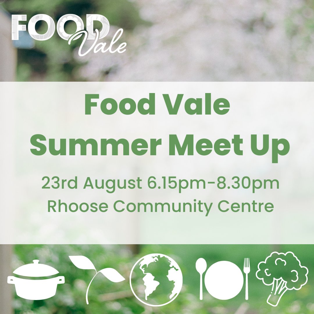 📢 Save the date!
The next Food Vale network gathering will take place on 23rd August 6.15-8.30pm in Rhoose Community Centre.
eventbrite.co.uk/e/food-vale-su…