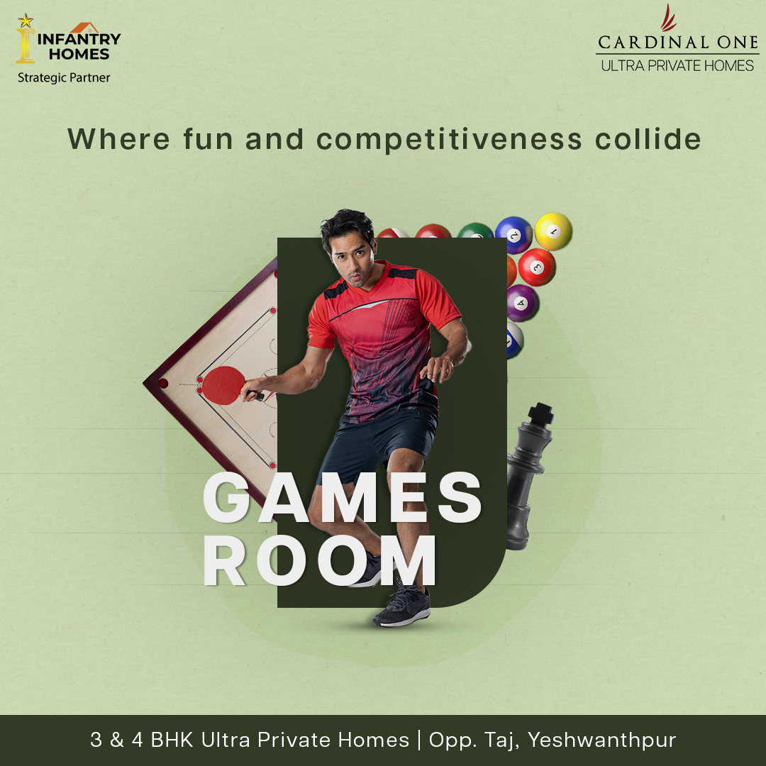 CardinalOneBLR's tweet photo. Score big on fun! Our games room is equipped with carrom, chess, foosball and much more that promise hours of excitement and laughter.
#CardinalOne #ElevatedLiving #UltraPrivateHomes #Games #Sports #IndoorGames #TableTennis #Carrom #Fitness #Relaxation #RealEstate #Bengaluru https://t.co/f75YNZbEL1
