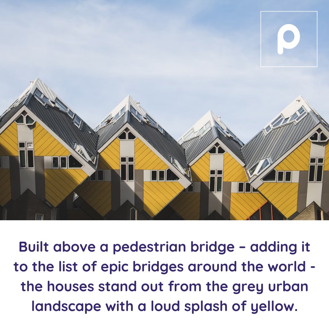 propertyneedsu's tweet photo. 🏛️ (1/3)  One of the most incredible things about architecture is how it has the power to change a landscape, convey a message, and open up a conversation.

🟨  The Cube Houses in Rotterdam are a great example of that. 

#CubeHousesRotterdam #ArchitecturalProject https://t.co/VVHTjyK4fg