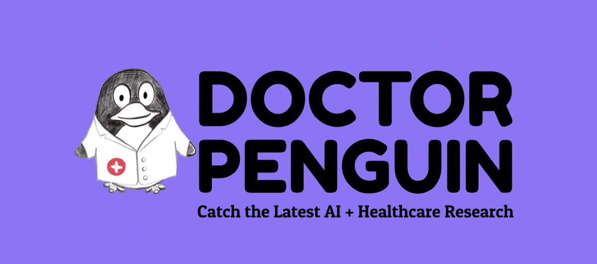 Every week, for the past 3+ years, we summarize the important #AI papers in medicine, life science, and healthcare. It's free to subscribe and we've just moved to over <a href="/SubstackInc/">Substack</a> 
doctorpenguin.substack.com
w/ <a href="/emma_ychen/">Emma Chen</a> and <a href="/pranavrajpurkar/">Pranav Rajpurkar</a>