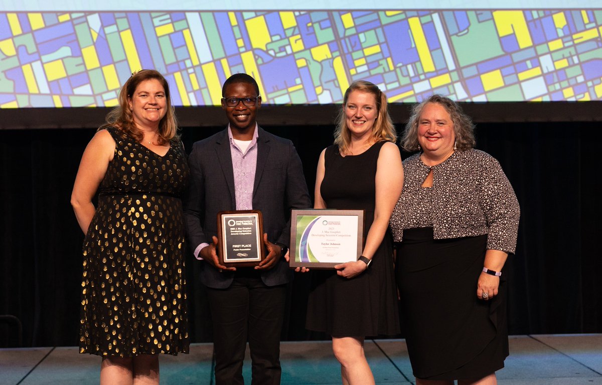 IAFPFood's tweet photo. Congratulations to the recipients of the 2023 J. Mac Goepfert Developing Scientist Awards, which were presented at the IAFP 2023 Awards Banquet on July 19 in Toronto, Ontario, Canada. We applaud each of you for your outstanding research! https://t.co/5ZjxgkN7XG