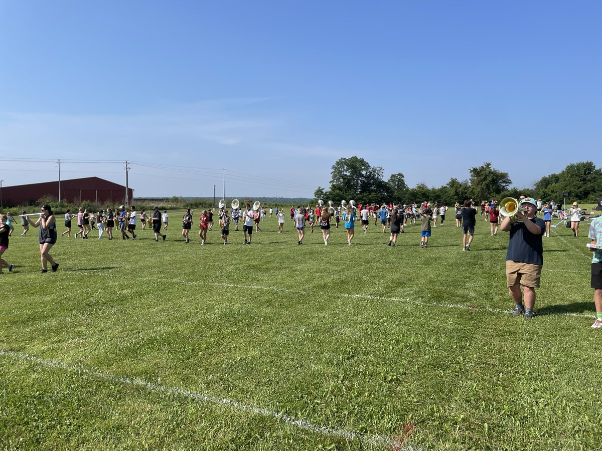 JHSBigRedBand's tweet photo. Back at it at home! #postcamp #wedontfitinthebandroom #earnyoursweat https://t.co/xaHAWX5nBV