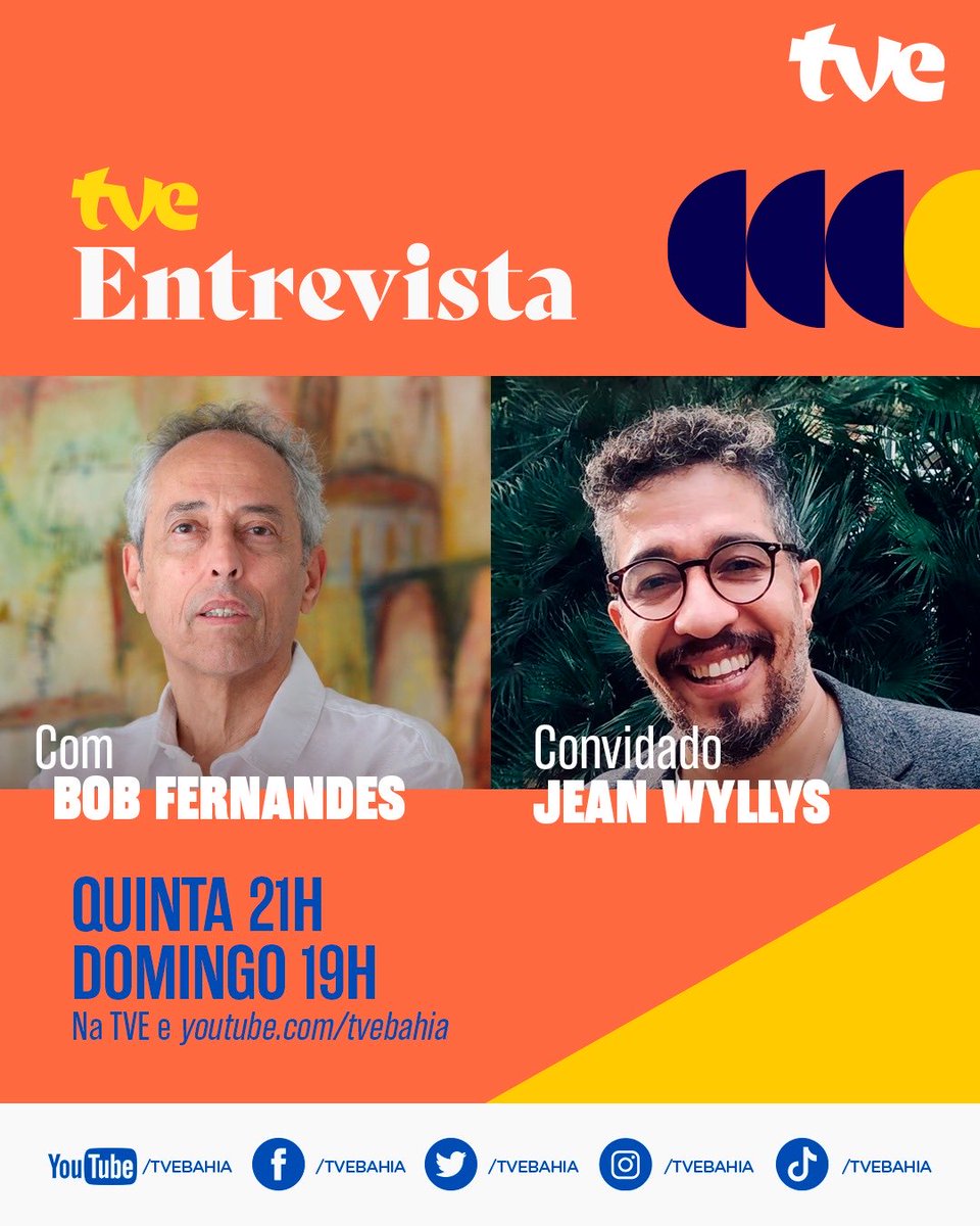 Bob_Fernandes's tweet photo. Nesta quinta, às 21 horas na ⁦⁦@tvebahia⁩ e no Canal https://t.co/OzVFkMip2P