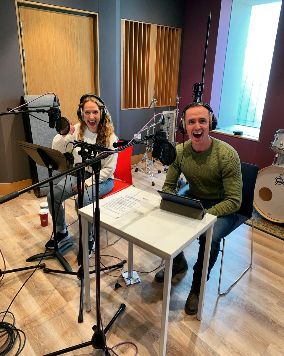 And, of course, returning from Season 1 as Lewis, is the one and only <a href="/itsdavidhepburn/">David Hepburn</a> 

Here he is with <a href="/MsAmyAlexander/">Amy Alexander</a> about to record their lines for Season 2 of The Dial-Up! 

We can't wait for you to hear their performances together. They both smashed it out of the park ⚾️💥