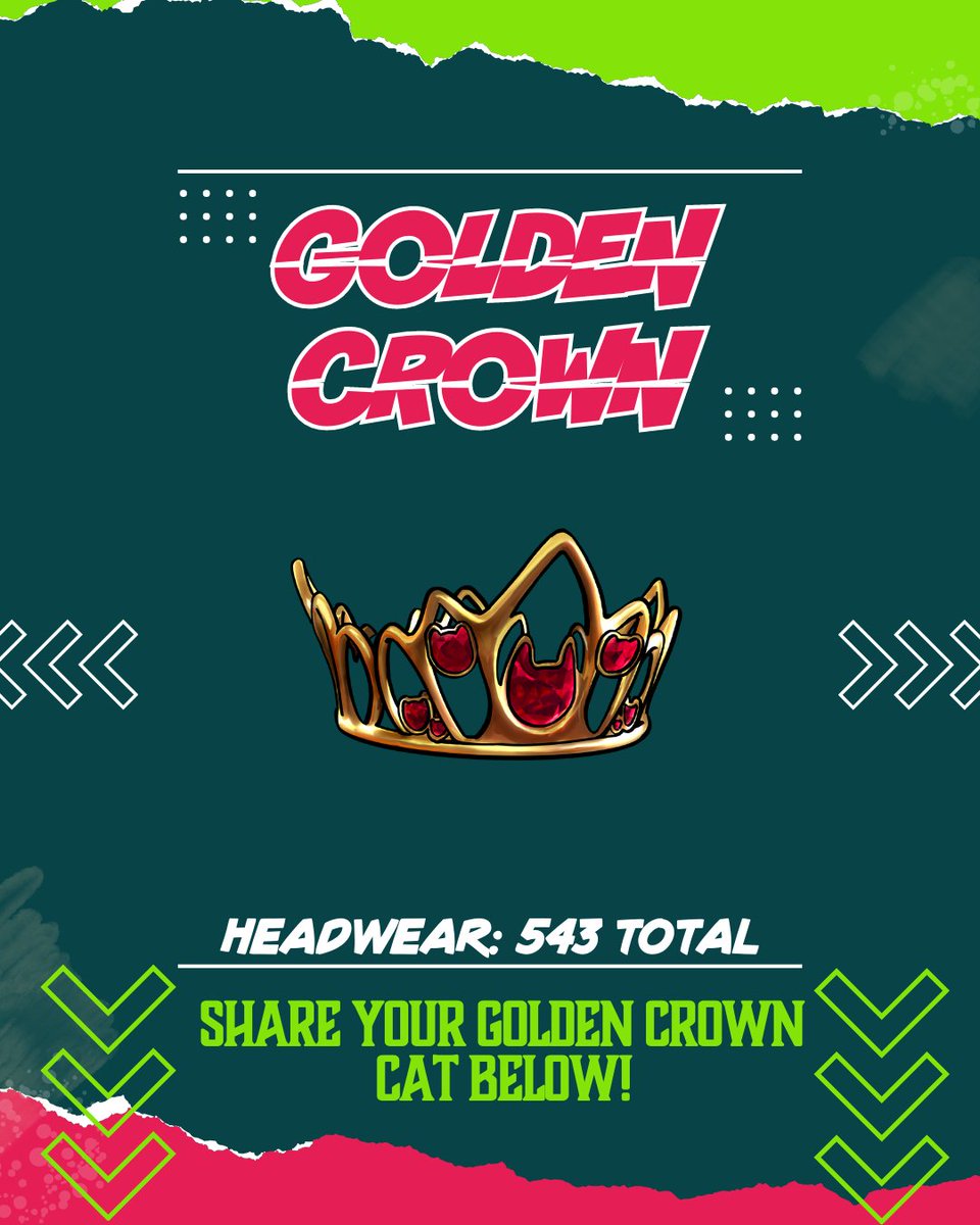 mutantcatsDAO's tweet photo. Today let's all show some love for the Golden Crown MCs! Post your Golden Crown MC and show some love to all those who post! https://t.co/k2lok2g8Sd