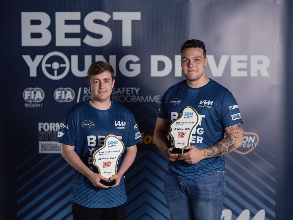 IAMRoadSmart's tweet photo. Congratulations to Ben and Brad, our @fia Best Young Drivers 2023! We can't wait to see you both in Austria in October. Thanks to @thruxtonracing for hosting, and to our partners @FormulaStudent for helping to make it happen. https://t.co/7oPtGQbRAZ
