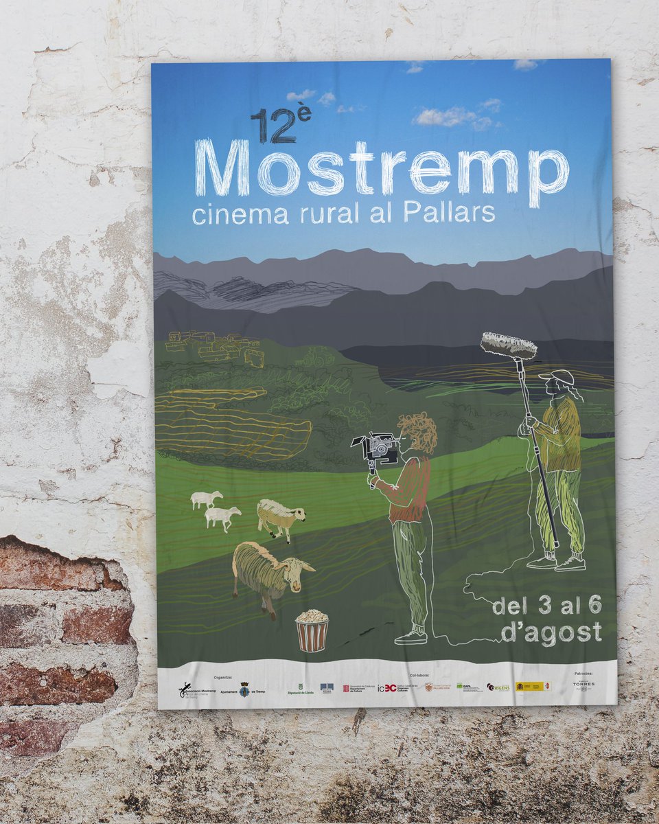 _mariadomingo's tweet photo. Avui comença el @mostremp el festival de cinema rural al Pallars i aquest aquest any he tingut l'oportunitat de realitzar el disseny el cartell.

Moltes gràcies per la confiança! i 3…2…1 🎬

#mariadomingo_estudi 
#mostremp2023 #pallarsjussa https://t.co/O1iFADfx8x