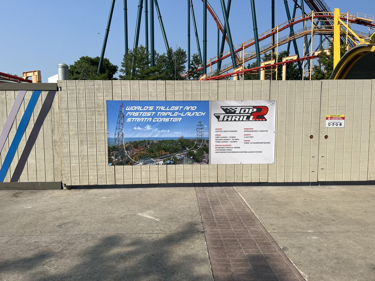 TPCo0Lz_YT's tweet photo. Not Much going on today. Some minor construction towards the center. #Topthrill2 #Dragster #CedarPoint #cp24php https://t.co/EKVKD2lSjr
