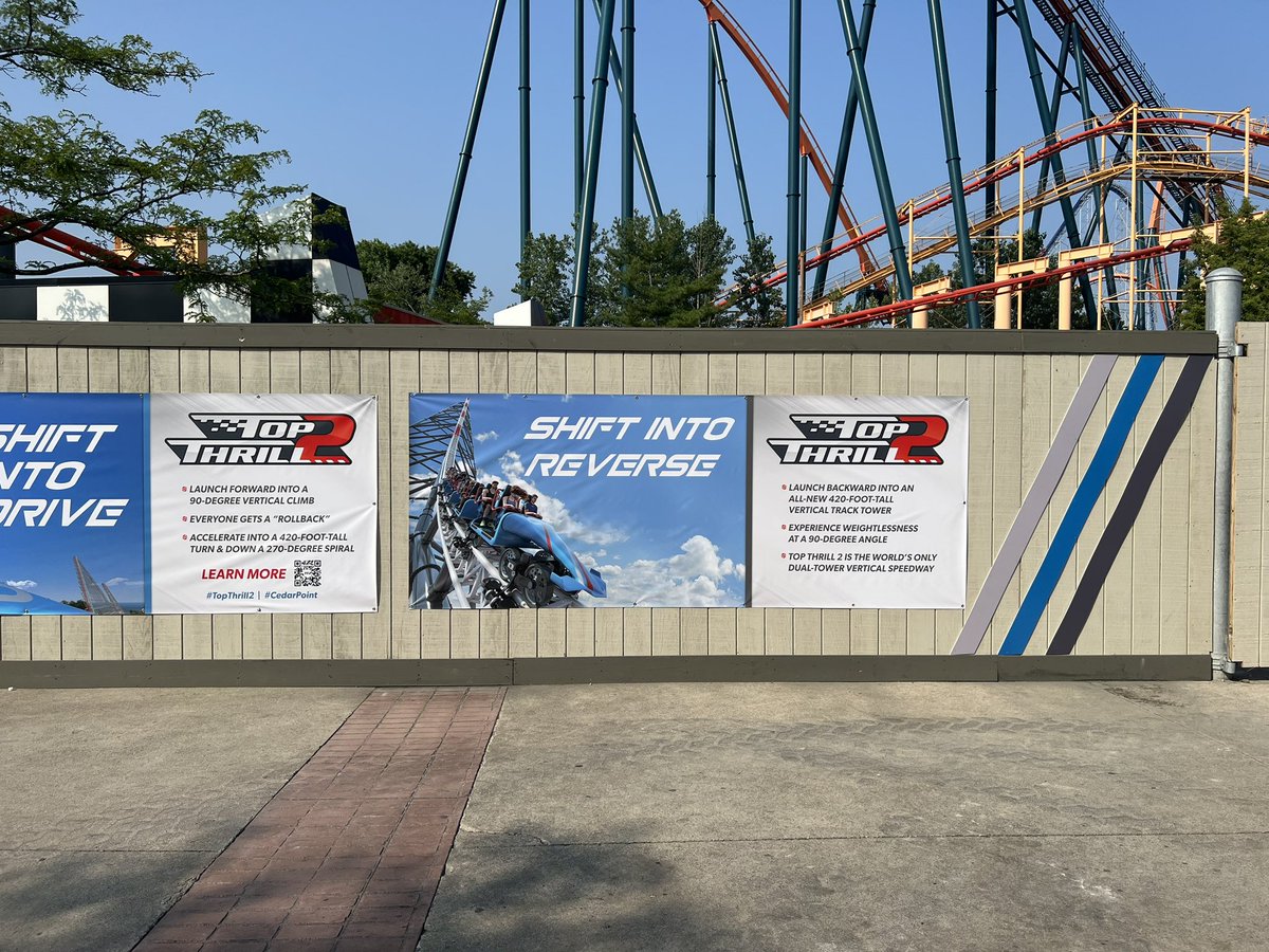TPCo0Lz_YT's tweet photo. Not Much going on today. Some minor construction towards the center. #Topthrill2 #Dragster #CedarPoint #cp24php https://t.co/EKVKD2lSjr