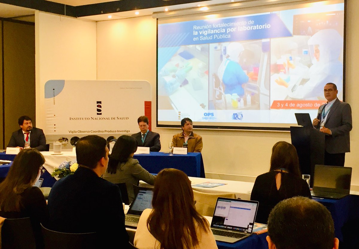 #AEstaHoraINS Nuestro director general INS, <a href="/giovannyrubiano/">Giovanny Rubiano MD</a>, en instalación reunión nacional de fortalecimiento de la #VigilanciaPorLaboratorio “Mantengamos correcto funcionamiento de nuestros laboratorios departamentales, que se reflejan en los datos epidemiológicos del país”.