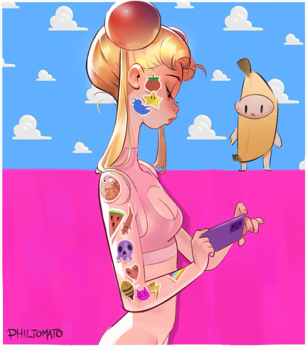 「"...You sure this'll make me go viral?" 」|Philtomato 🍅のイラスト