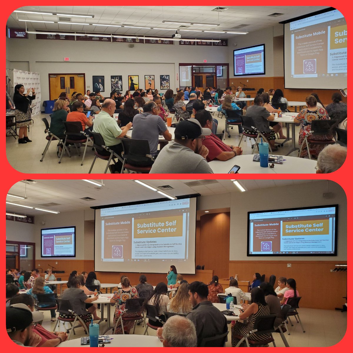 75 returning substitutes attended a Frontline training led by Rachel Gomez on August 2nd. There are potential paraprofessionals and teacher candidates in the house! <a href="/EISDofSA/">Edgewood ISD</a> <a href="/DrH_OnTheEdge/">Doctor.H 🇲🇽🇺🇸</a>