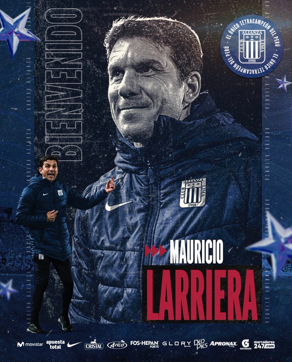 OmarStilenA's tweet photo. Como lo anunciamos
Mauricio Larriera(52) es nuevo DT del club Alianza Lima. En lo personal, me parece un DT acertado para el club íntimo que no tiene margen de error para la obtención del tricampeonato https://t.co/ohOpEY7aA2