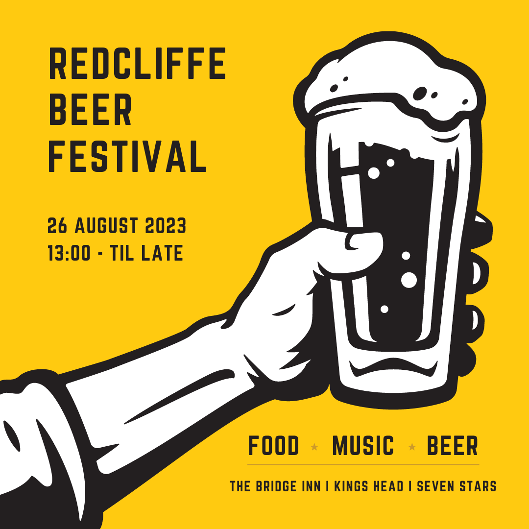 SO excited to tell you a secret: on Sat 26 Aug, we're co-hosting #RedcliffeBeerFestival with The Bridge Inn &amp; The Kings Head.
Great food, music and fantastic beers &amp; tap takeovers!
Starts at 1pm; work your way around the three watering holes and try out the delicious offerings.
