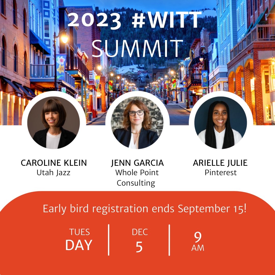 A23Advisors's tweet photo. Join the 2023 #WITT Summit in spectacular Park City, Utah!    When: December 5, 2023  Why: Meet influential women in the travel tech space, and join 3 amazing workshops hosted by leaders of the industry!   Sign up before September 15, 2023 and save $50!  https://t.co/LSPu4XaGeq https://t.co/PiPm69BlEu