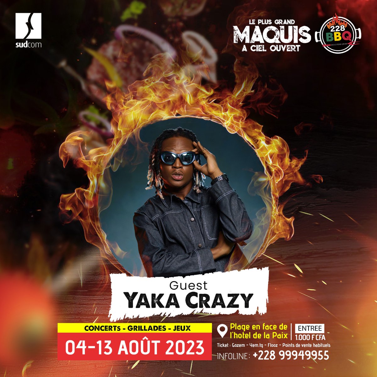 zeusreas's tweet photo. Retrouvez vos artistes préférés comme AnodaBoy , Conii gangster , Yaka Crazy Official , J-Gado Officiel , et bien d'autres sur le site du Festival 228bbq.
#228BBQ #Sudcom #Team228 #Barbecue #MusicFoodDrink #Togo #MeetAndChill #Lomé #PlusGrandMaquisACielOuvert https://t.co/vSrhKcQdPm
