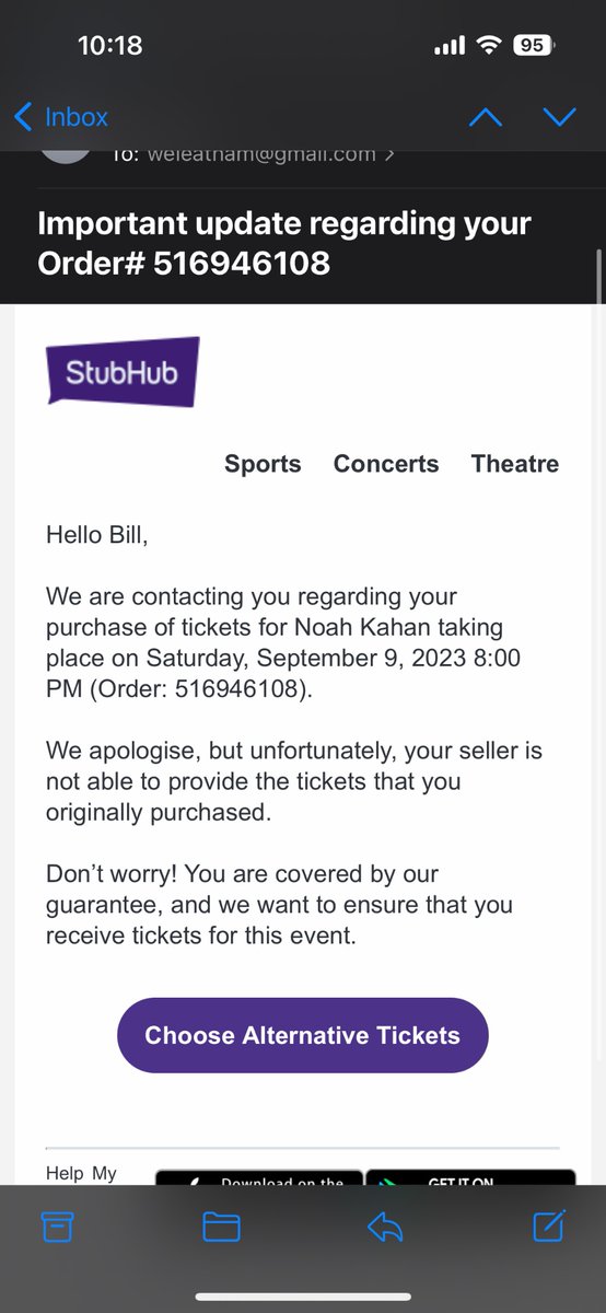 BoundarylayerB's tweet image. This is shameful @StubHub. The fast lane pass isn’t an actual seat. Purchased @NoahKahan tickets months ago! Just cause he’s blowing up &amp;amp; people can now sell for more. Ridiculous