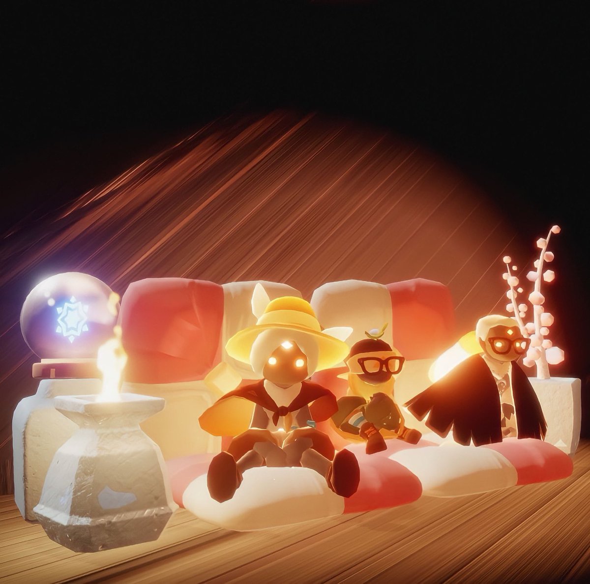 nekotarito's tweet photo. Thanks for the comfortable room
誰かさんの居場所、ありがとう✨
真ん中の子ちっちゃくない?
#thatskygame #sky星を紡ぐ子どもたち #skycotl #skychildrenofthelight
#hiddenforest https://t.co/pCvSmdmvqQ