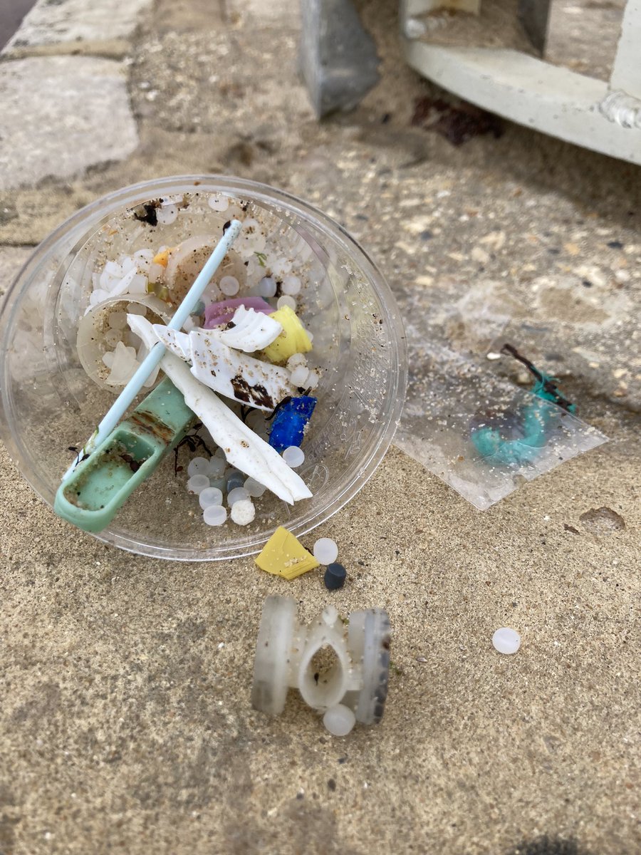 EleFerri's tweet photo. Whilst having fun at the beach🏖️we noticed a lot of #nurdles polluting our beautiful sea! We started collecting them and the photo only shows 5 minutes work!#itstartswithone and all together we can #MakeADifference! @AvonwoodHead @AvonwoodYear6 @AvonwoodYear4 #collectnurdles 🌊 https://t.co/NoYuSjkSKP