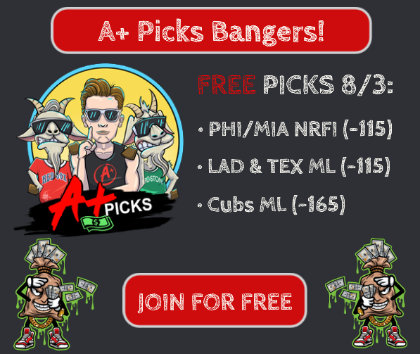APlusPicks's tweet photo. Let's go!  Here's some picks for today's slate!  Come to https://t.co/LKqIrNnogA and get ALL of our picks on a FREE trial!  $$$$

#pod #parlay #pickoftheday #mlbpicks #nrfi #SportsGambling #GamblingTwitter #sportsbettingtwitter  #freeplays https://t.co/o9WT5iDCVI