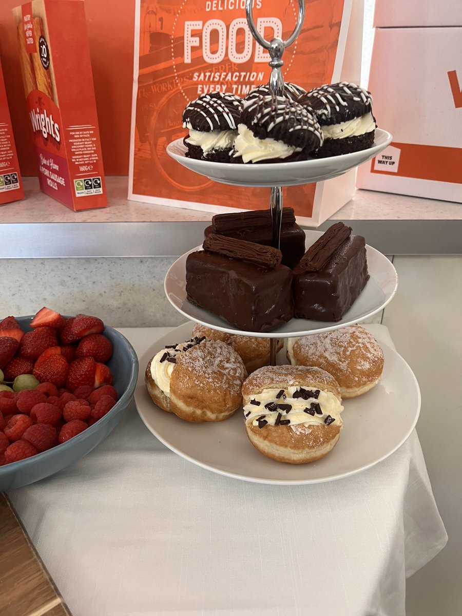 AberfieldPR's tweet photo. Today some of the team visited the #Wrights factory in Crewe to check in with our client The Compleat Food Group. 

We got to not only see a slice of the action, but taste it too! 

#PR #Comms #Foodservice #FMCG https://t.co/I4Dql6oOJt