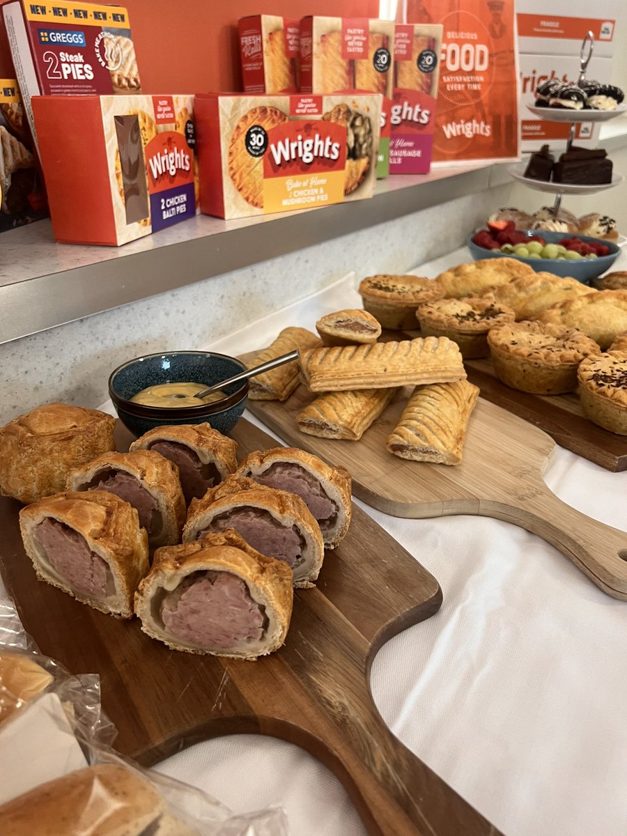 AberfieldPR's tweet photo. Today some of the team visited the #Wrights factory in Crewe to check in with our client The Compleat Food Group. 

We got to not only see a slice of the action, but taste it too! 

#PR #Comms #Foodservice #FMCG https://t.co/I4Dql6oOJt
