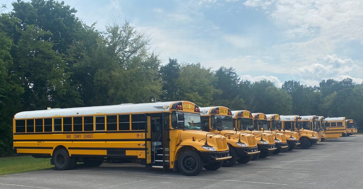 Dade Schools (@dade_schools) on Twitter photo Tomorrow, August 4th is the 1st day of school & the Dade County buses will be rolling. Please use caution & consider allowing yourself some extra time for the first few days!😀👍 <a href="/DavisElem/">Davis Elementary</a> <a href="/DadeElementary/">Dade Elementary</a> <a href="/Dade_Middle/">Dade Middle School</a> <a href="/DadeCoHigh/">Dade County High</a> #TeamDadeGa Tomorrow, August 4th is the 1st day of school & the Dade County buses will be rolling. Please use caution & consider allowing yourself some extra time for the first few days!😀👍 <a href="/DavisElem/">Davis Elementary</a> <a href="/DadeElementary/">Dade Elementary</a> <a href="/Dade_Middle/">Dade Middle School</a> <a href="/DadeCoHigh/">Dade County High</a> #TeamDadeGa