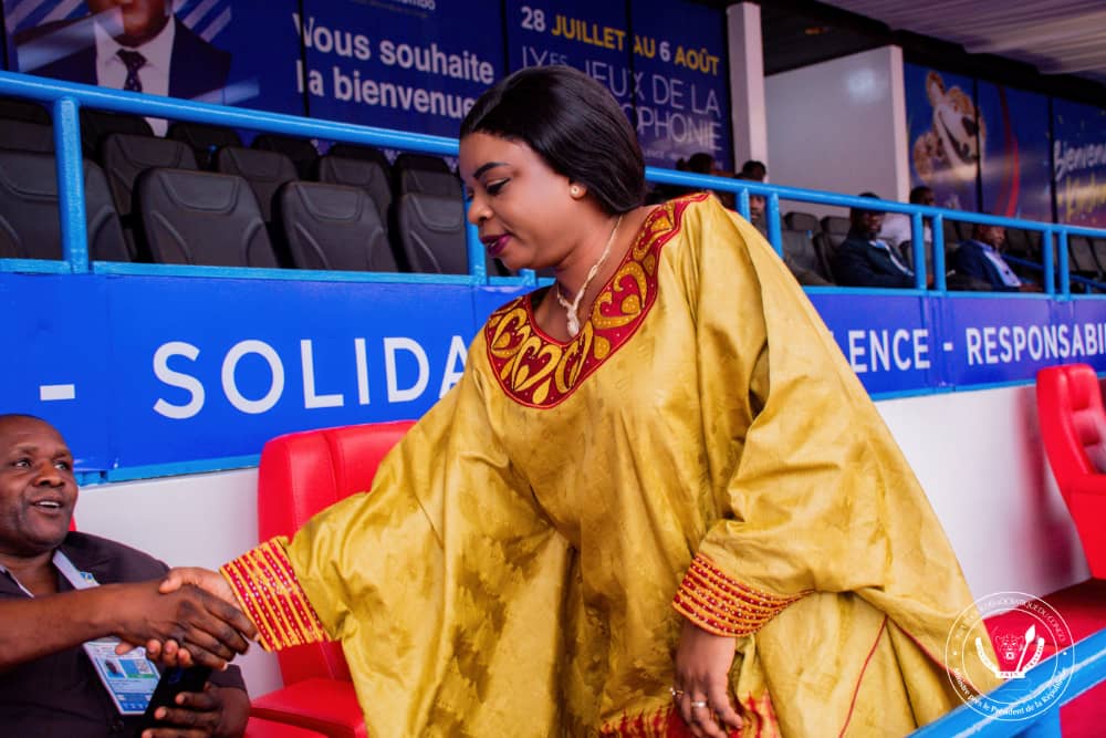 MinPP_Rdc's tweet photo. Prompte et disposée à servir loyalement la nation congolaise, son Excellence Mme la Ministre Nana MANWANINA KIUMBA était au four et au moulin pour honorer les athlètes qui ont gagné différentes médailles.

#RDC #kinshasa #IXejeuxdelafrancophonie
#NanaManwaninaKiumba
#MinPP_RDC https://t.co/DoxIRSPHZb