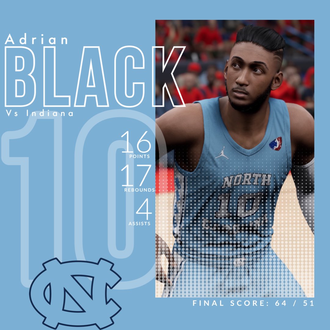Indians vs UNC POTG… Adrian Black !!!