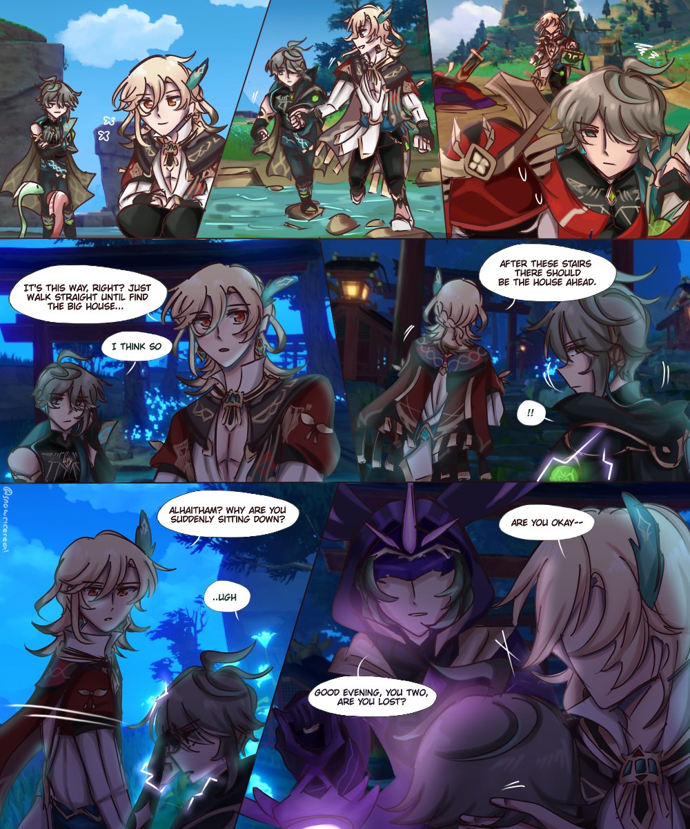 snowricereal's tweet photo. #kavetham 🏛🌱 "Wish" (1/9) Intriguing Inazuma
Read Left -> Right #kavethamweek2023 #kaveh #alhaitham @kavetham_week https://t.co/6KI39QbQKw