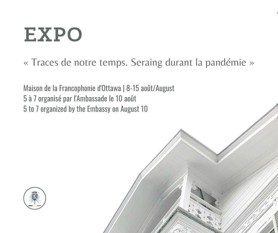 🇧🇪📸 Two young Belgian artists Clémence &amp; Noah Bernard will be presenting their photo exhibition "Traces de notre temps. Seraing durant la pandémie"  next Aug 8 to 15 at <a href="/cmfoottawa/">CMFO</a>.
🍻The Embassy will host a 5 à 7 on Aug 10. Interested? Mail us events.ottawa@diplobel.fed.be