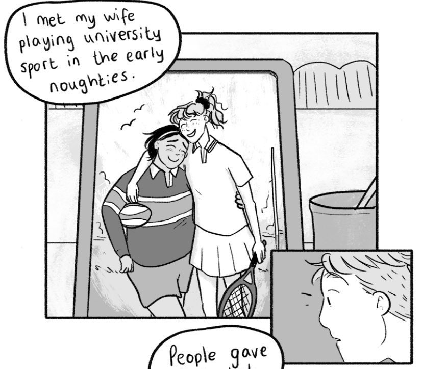 sprngwolves's tweet photo. queer people of All ages exist. it will always be so important to represent that. the way heartstopper manages to pull it off is so beautiful. i love queer happiness. it really gives you hope for the future, you know? https://t.co/0lgzTsuFki