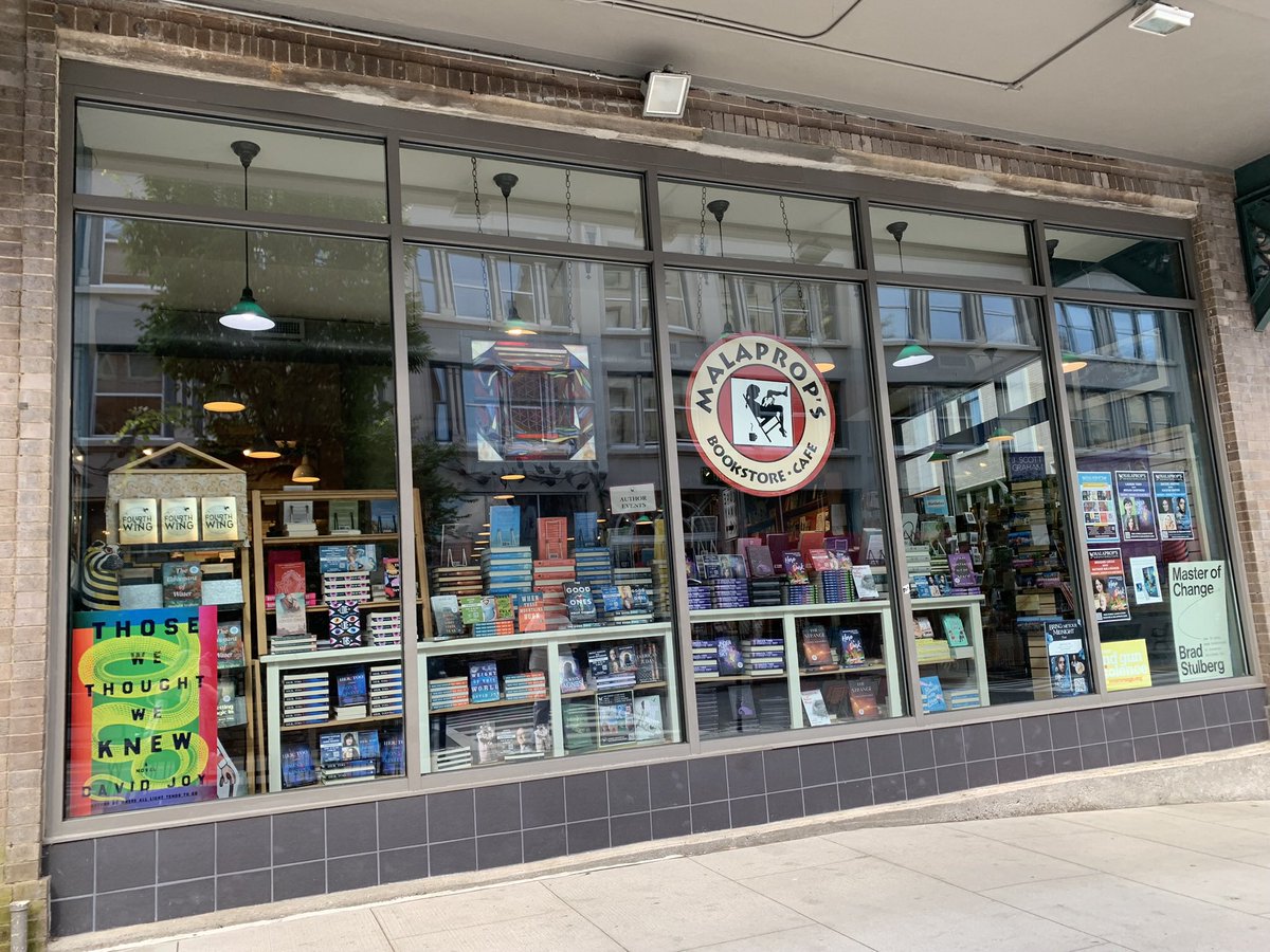 Spotted @DavidJoy_Author’s book cover poster in Asheville @Malaprops last week; looking forward to seeing him at our hometown bookstore @quailridgebooks tonight.