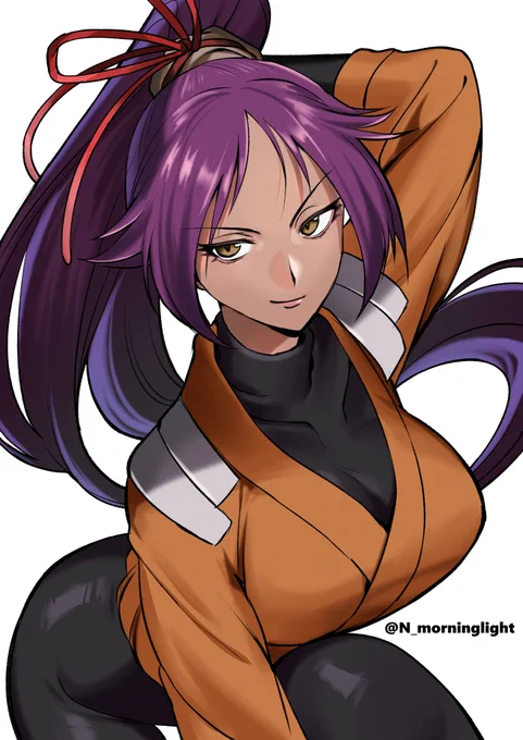 リクエスト箱から、BLEACHの夜一さんです 楽しくてスイスイ描いてしまった ありがとうございました!