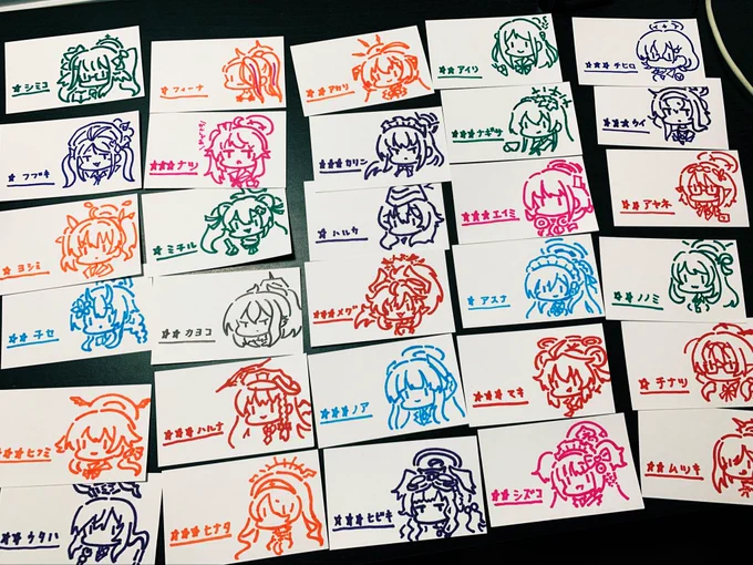 夏コミで配る用にブルアカ生徒全員描こうとしてる