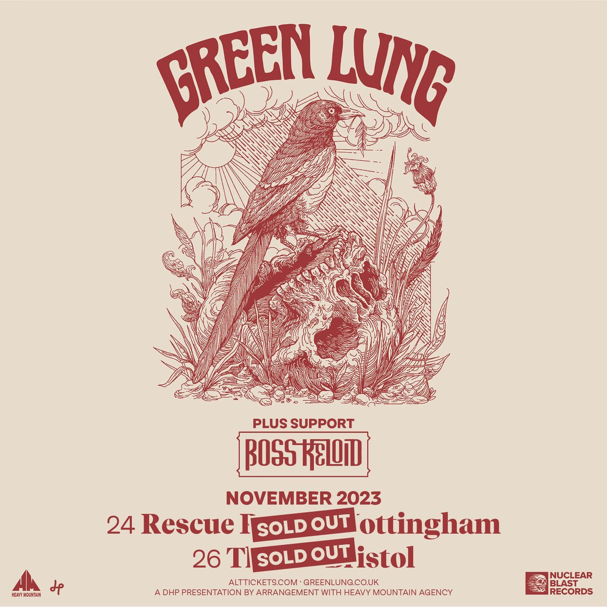 alt. tickets (@alttickets) on Twitter photo SUPPORT/ Joining <a href="/greenlungband/">GREEN LUNG</a> at their sold out <a href="/rescuerooms/">Rescue Rooms</a> and <a href="/theklabristol/">Thekla Bristol</a> shows this November are @bosskeloid!
Join the waiting list for tickets here: bit.ly/3OGTQo4 SUPPORT/ Joining <a href="/greenlungband/">GREEN LUNG</a> at their sold out <a href="/rescuerooms/">Rescue Rooms</a> and <a href="/theklabristol/">Thekla Bristol</a> shows this November are @bosskeloid!
Join the waiting list for tickets here: bit.ly/3OGTQo4