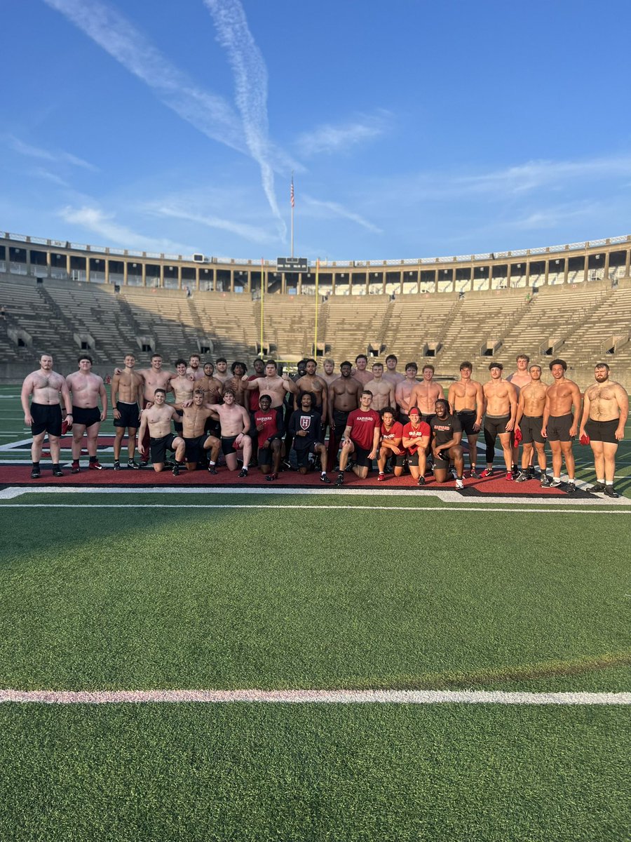 Summer Dawgs, some are not! <a href="/HarvardFootball/">Harvard Football</a> #summer2023 #gettingbetter