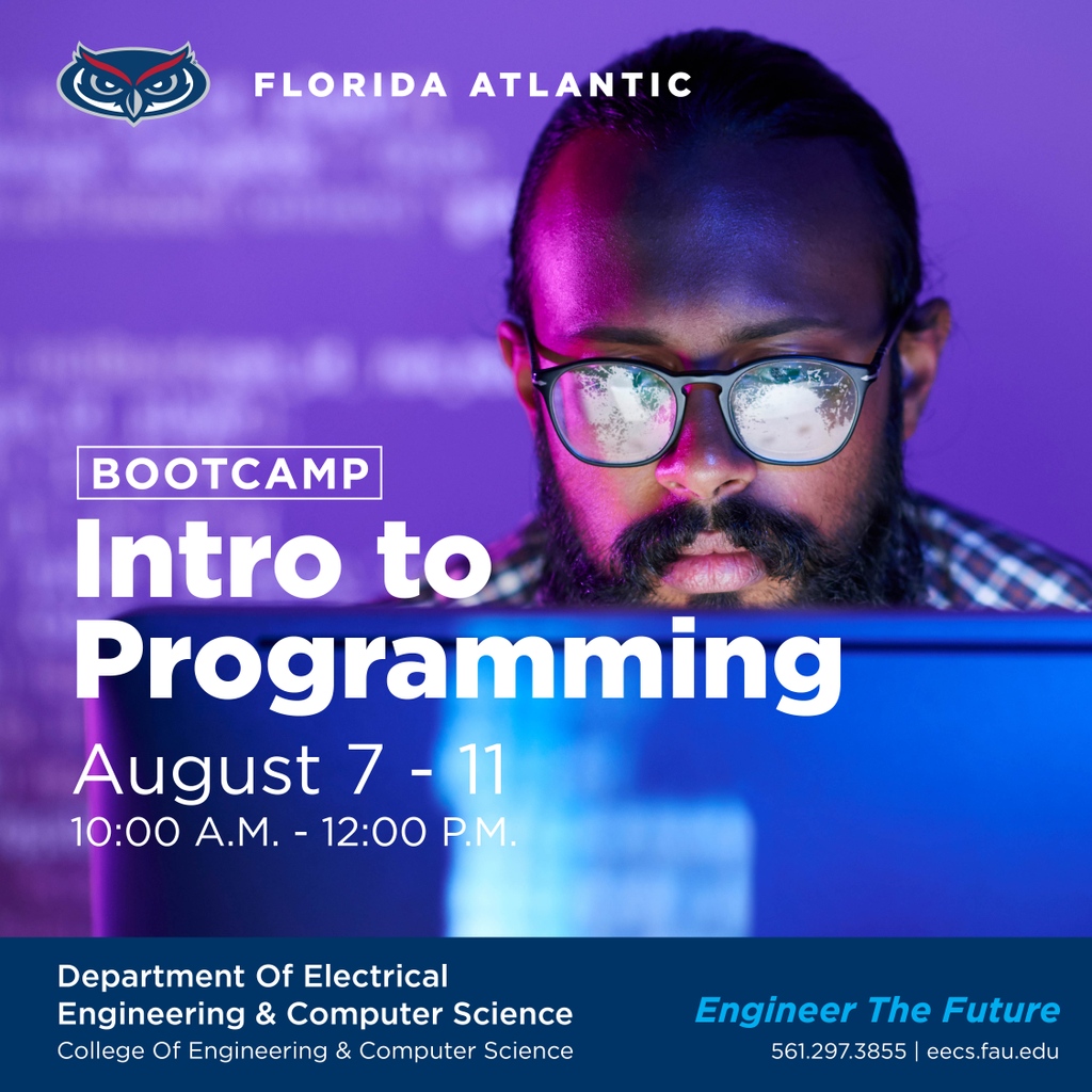 Unravel complex problems, design algorithms, and gain the confidence to create software solutions from scratch. 
⁠
Click here to learn more fau.edu/engineering/ee….⁠
⁠
#FAU #FAUEngineers #FAUEngineering #continuingeducation #bootcamps