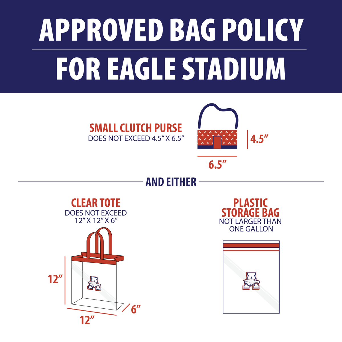 Allen ISD has announced a bag policy at Eagle Stadium that will be in place for the 2023-2024 school year. Learn more about the policy here >> allenisd.org/article/1185213