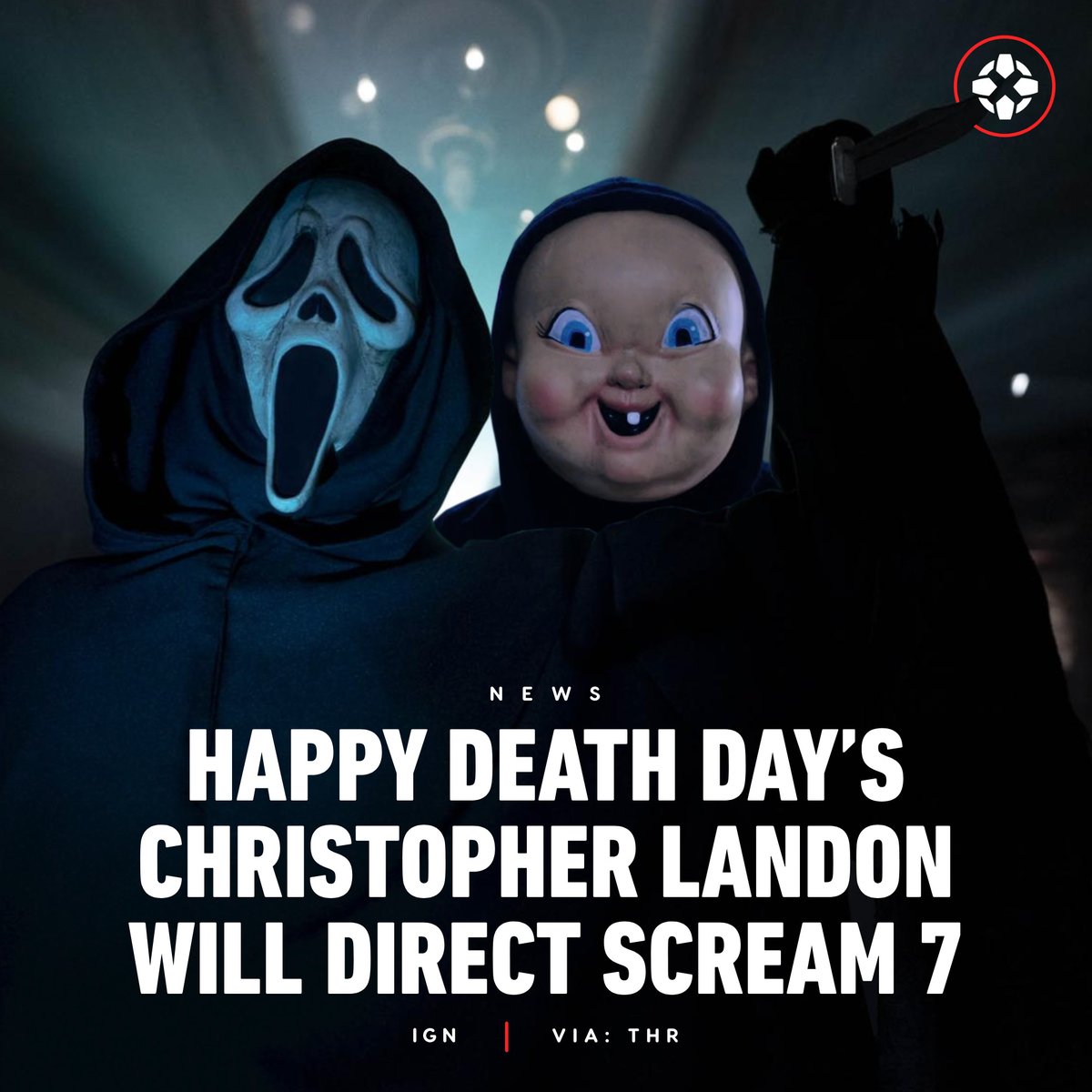 IGN's tweet photo. According to reports, Happy Death Day and Freaky director Christopher Landon will take over directing duties on Scream 7. https://t.co/VYzz91mv5c https://t.co/CCSCNd52pz